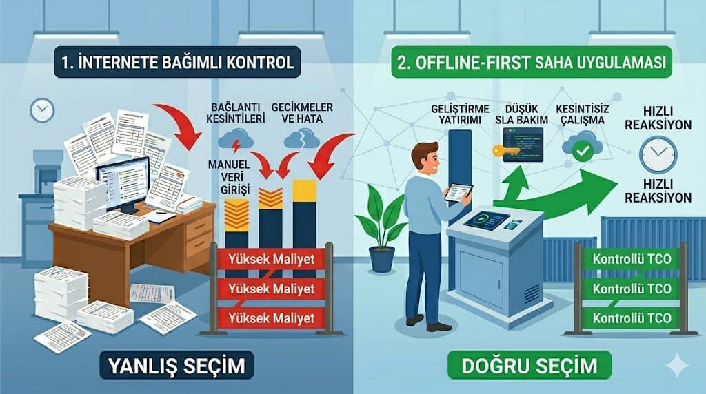 Android tablet saha uygulamaları üretim ve lojistik için cihaz güvenliği ve yönetimi