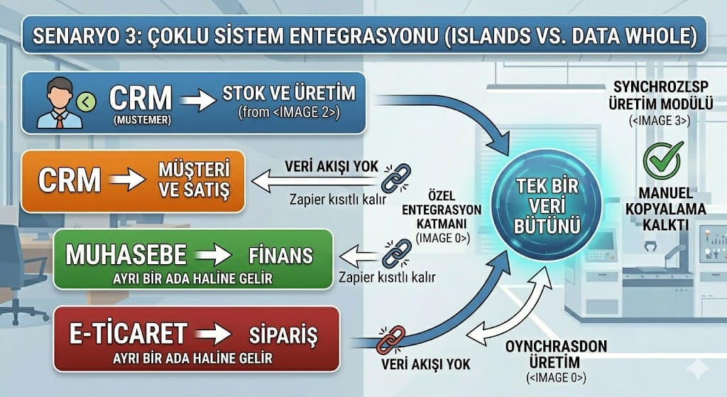 ozel yazilim senaryo 2 mevcut araçlarla entegrasyon
