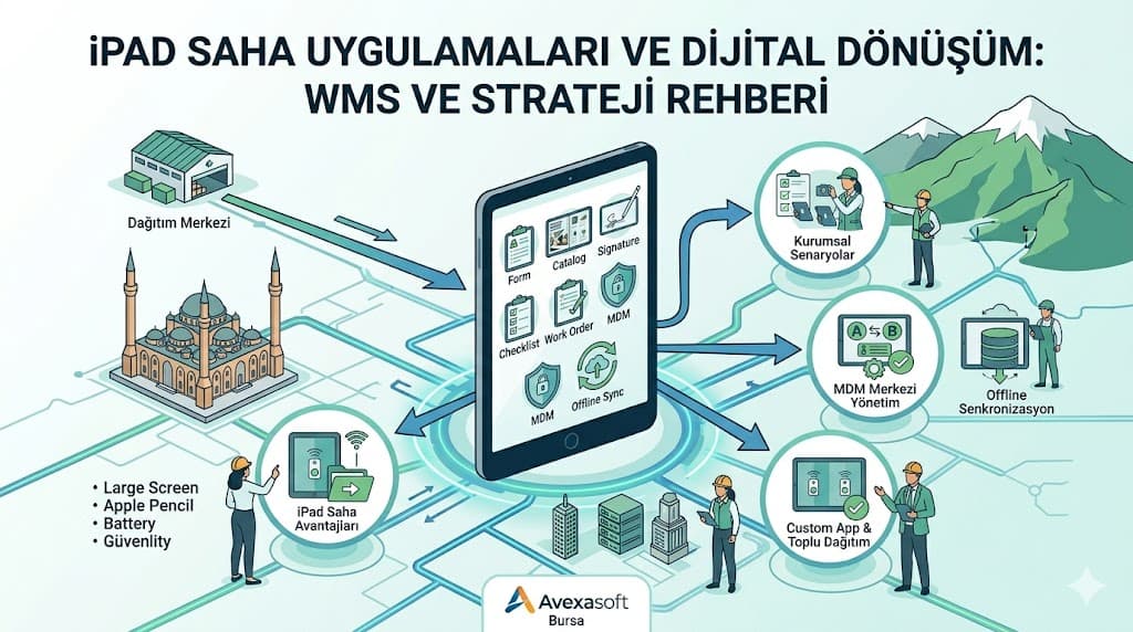 iPad iş uygulamaları saha ekipleri için native çözümler saha satış kalite kontrol envanter sayım