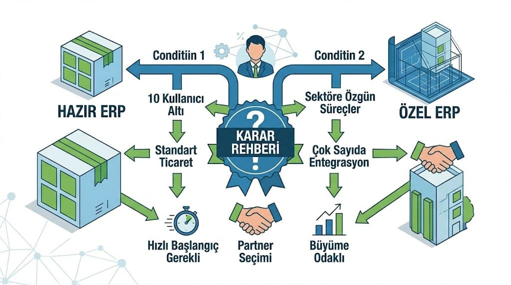 Özel ERP ve hazır ERP karşılaştırması KOBİ'ler için başarı hikayeleri ve öğrenilen dersler
