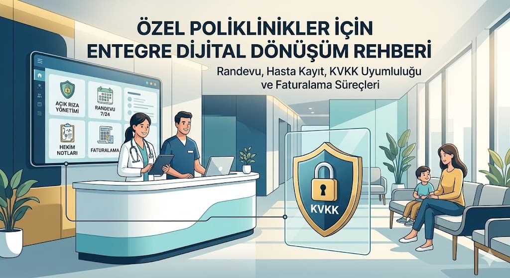 özel poliklinik hasta randevu muayene takip ve faturalama yazılımı KVKK uyumlu