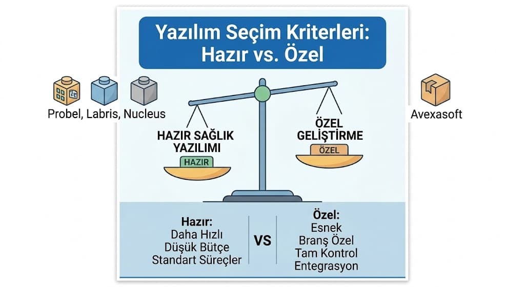 Poliklinik yazılım seçim kriterleri maliyet ve uygulama süresi