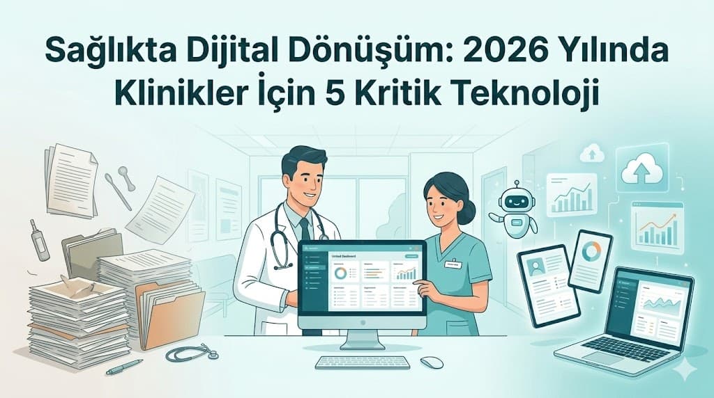 sağlıkta dijital dönüşüm 2026 klinik hasta yönetim sistemi teknoloji