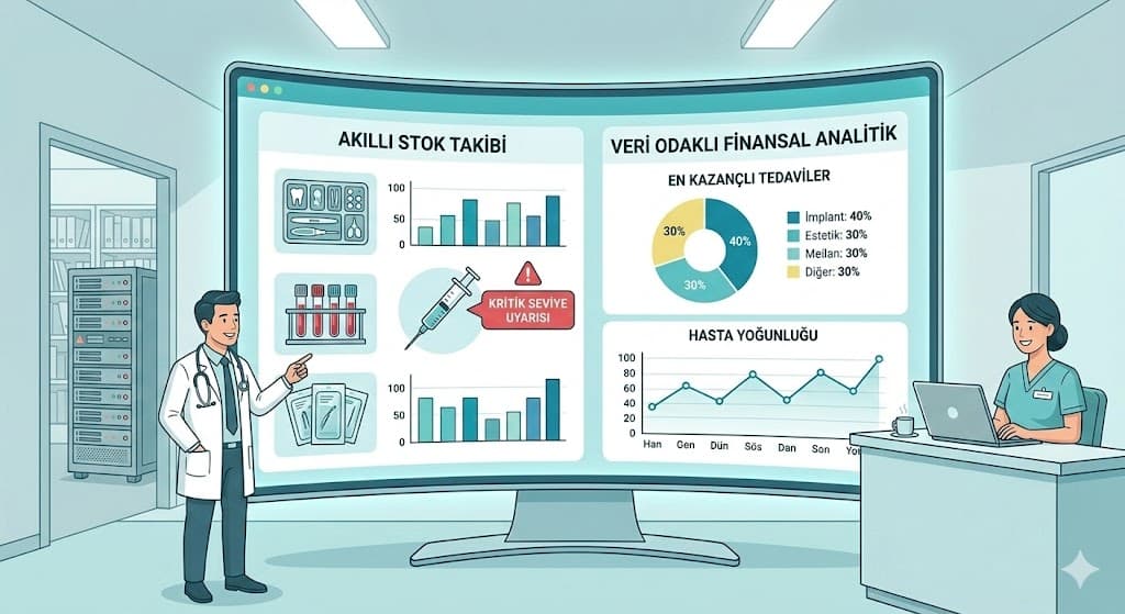 veri odaklı finansal analitik klinik dashboard gelir analizi