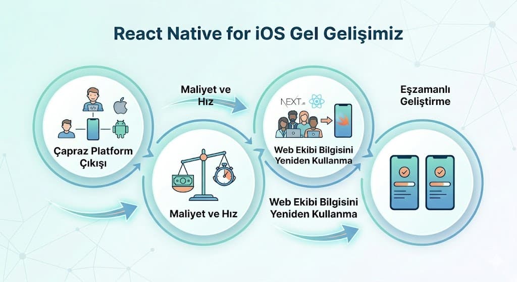 Swift ve React Native karşılaştırması iOS projesi için Apple API erişimi