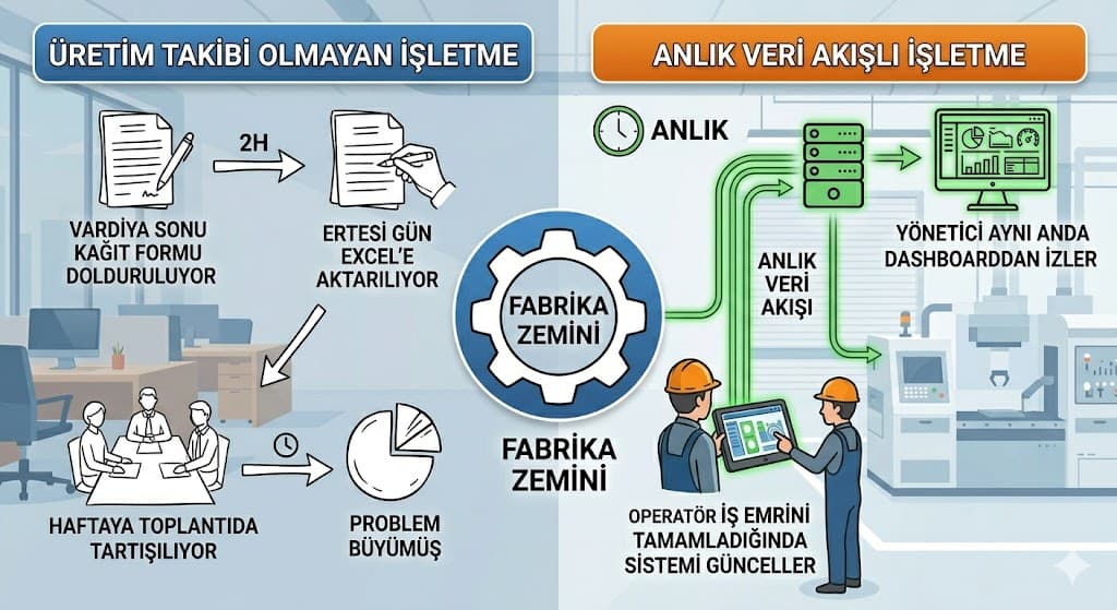 uretim takip yazilimi nedir mes erp farki secim kriterleri