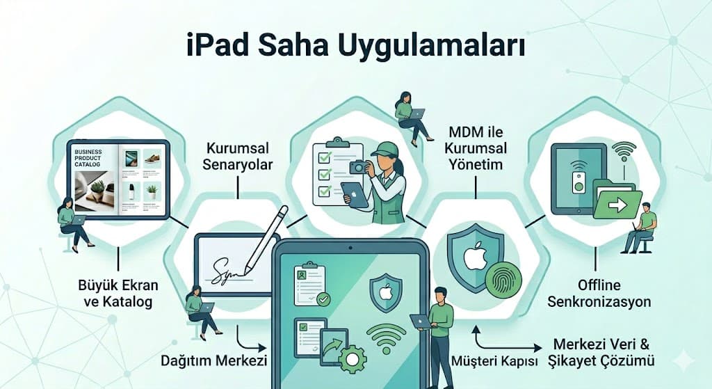 iPad iş uygulamaları saha ekipleri için native çözümler MDM entegrasyonu ve kurumsal yönetim